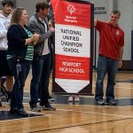 National Unified Champion School Banner for Special Olympics at Newport High School