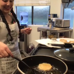 Ana Christina Waterman Zooms from her California home and teaches participants how to make chicken sopes