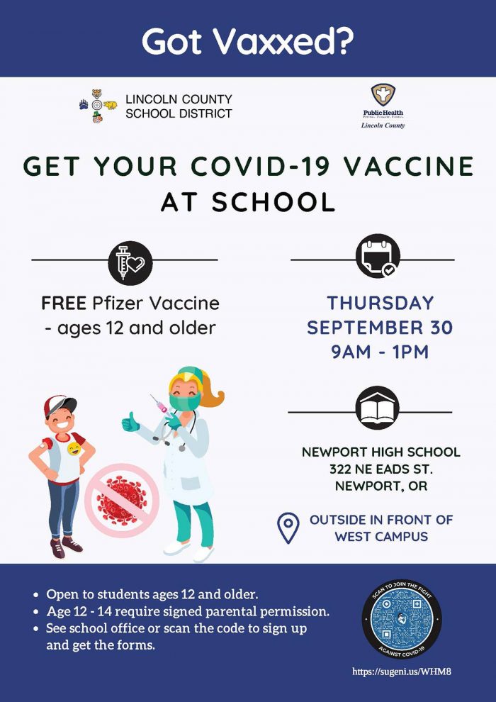 Newport High School Vaccine Flyer