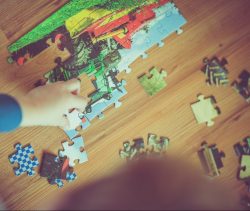 Child with Puzzle